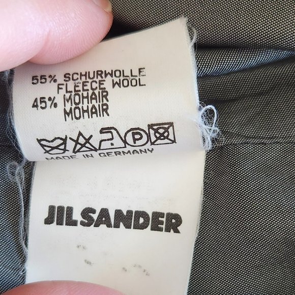 Jil Sander strong shoulder fitted wool/mohair jacket/blazer Sz 38 - Picture 7 of 8